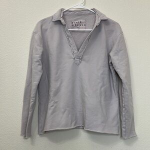 Frank & Eileen Patrick Poppver Gray/Purple Long Sleeve Shirt